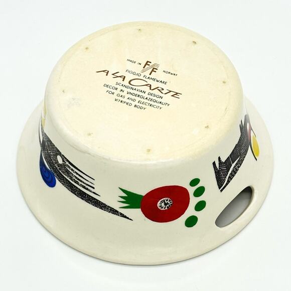 Figgjo Flint Norway Casserole Dish Hermann Bongard Ala Carte Post Modern No Lid - Picture 11 of 13